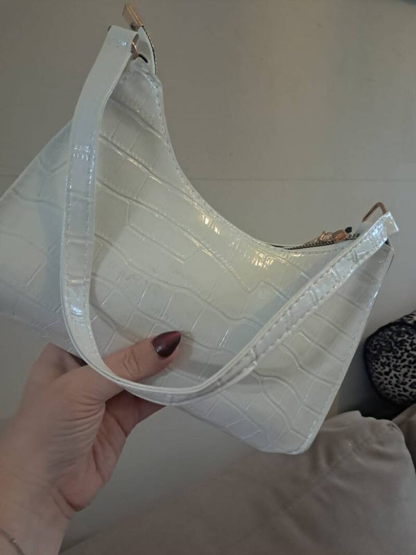 Croco tas wit