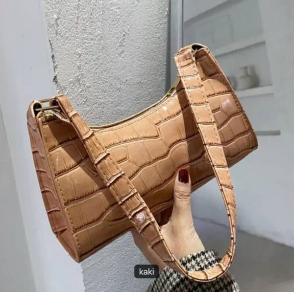Croco tas Camel
