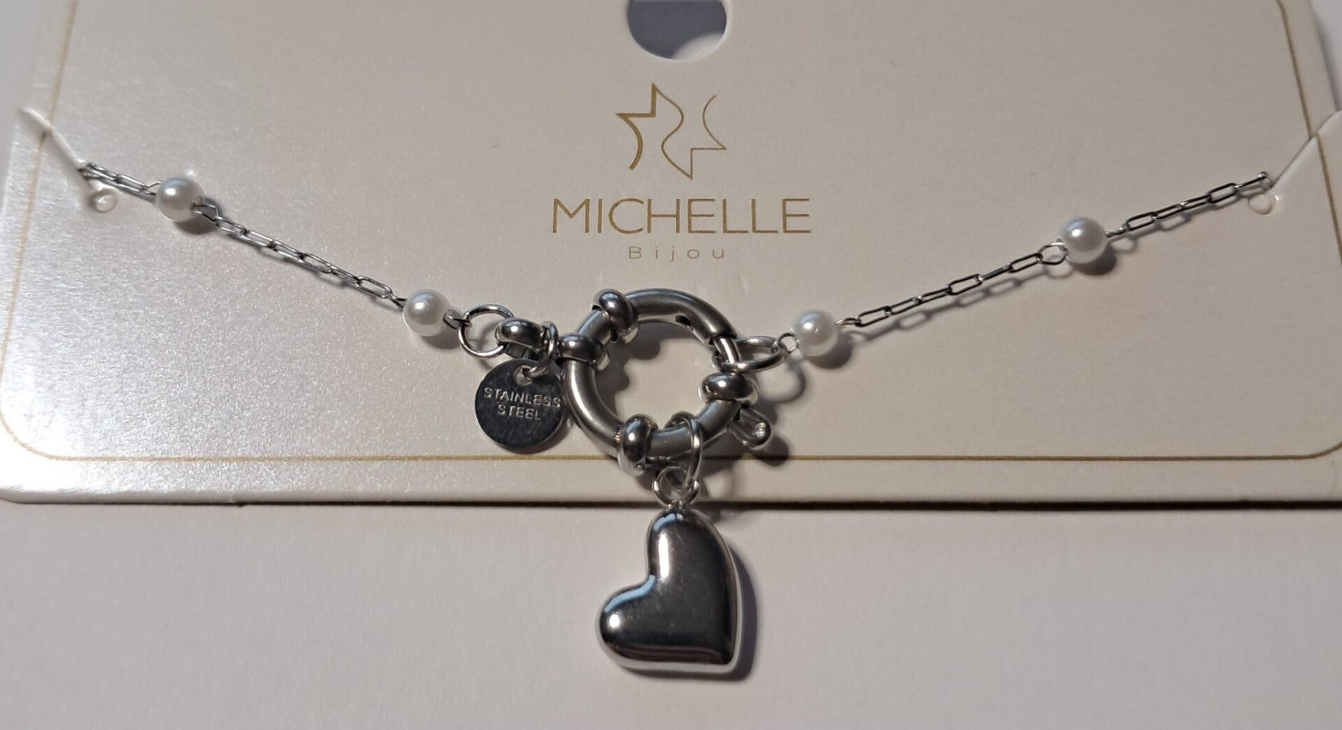 Zilveren armband met hartje