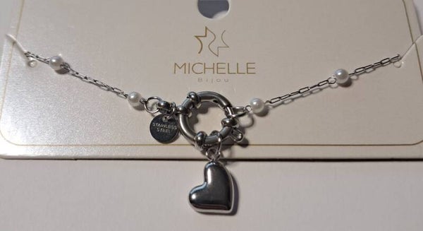 Zilvere armband met hart