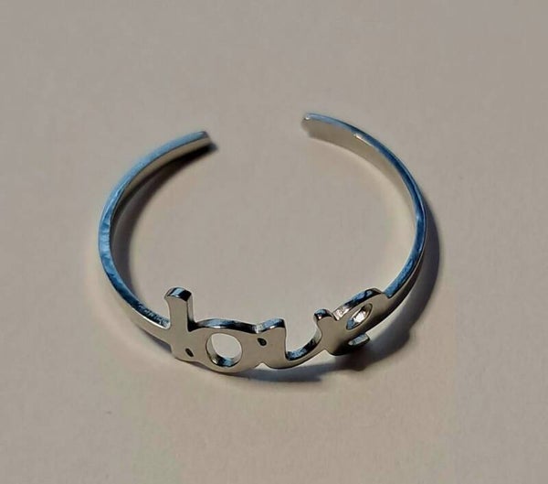 Zilveren ring (love)
