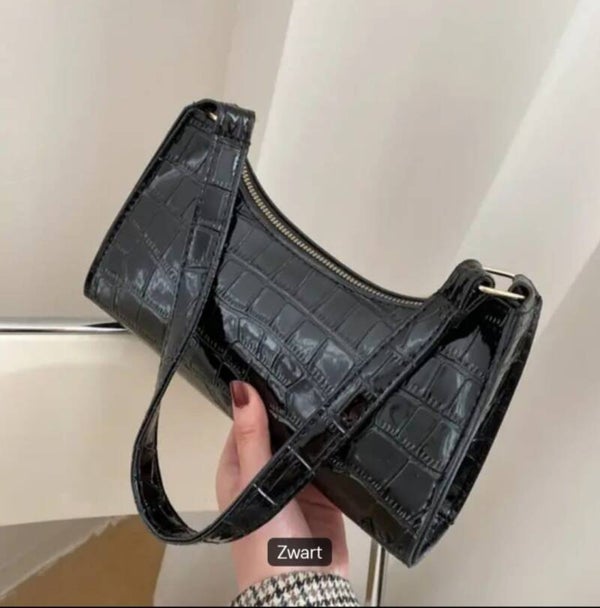 Croco tas zwart