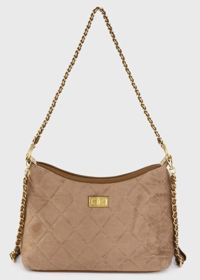 Schouder/handtas taupe