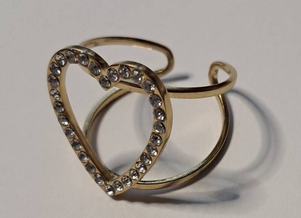 Gouden ring met diamantjes