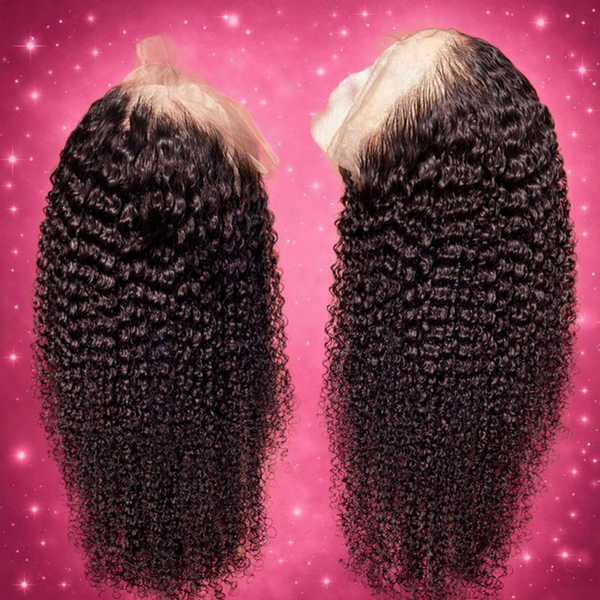 👑 Luxury Virgin Human Hair 13x6 Transparent Lace Frontal Wig – 200% Density (Kinky Curly)