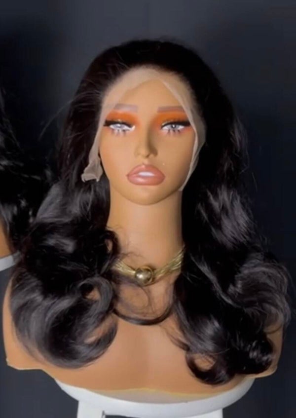 Top Virgin Lace Wig-13x6 Full Frontal | Natural #1B | Straight | 200% Density