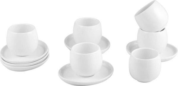 Egg espresso kop en schotel