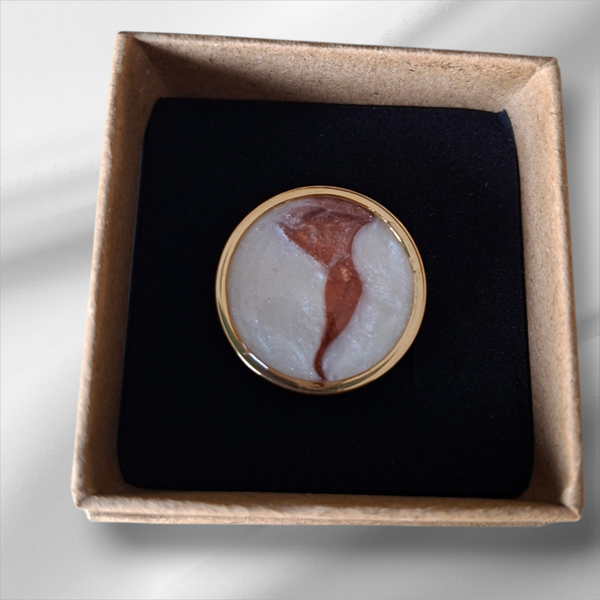 Georges ring goud witbruin