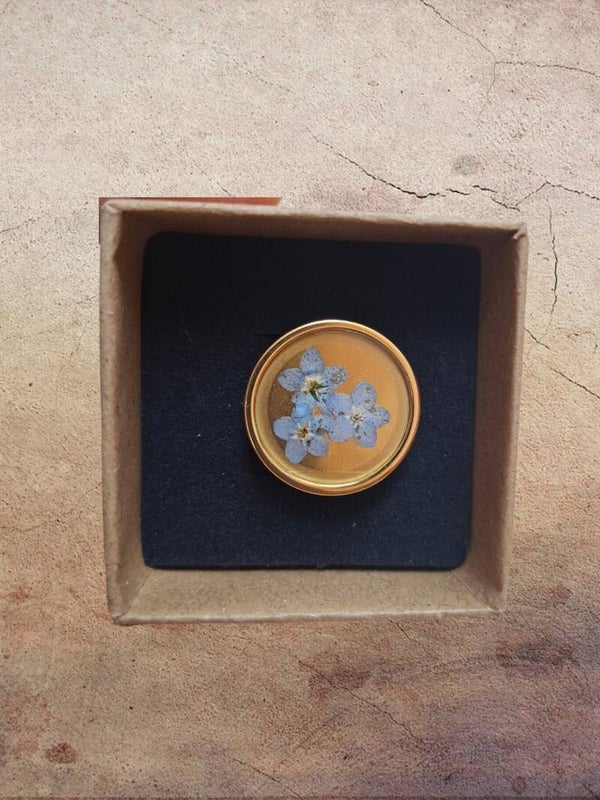 Ring goud vergeet me nietjes