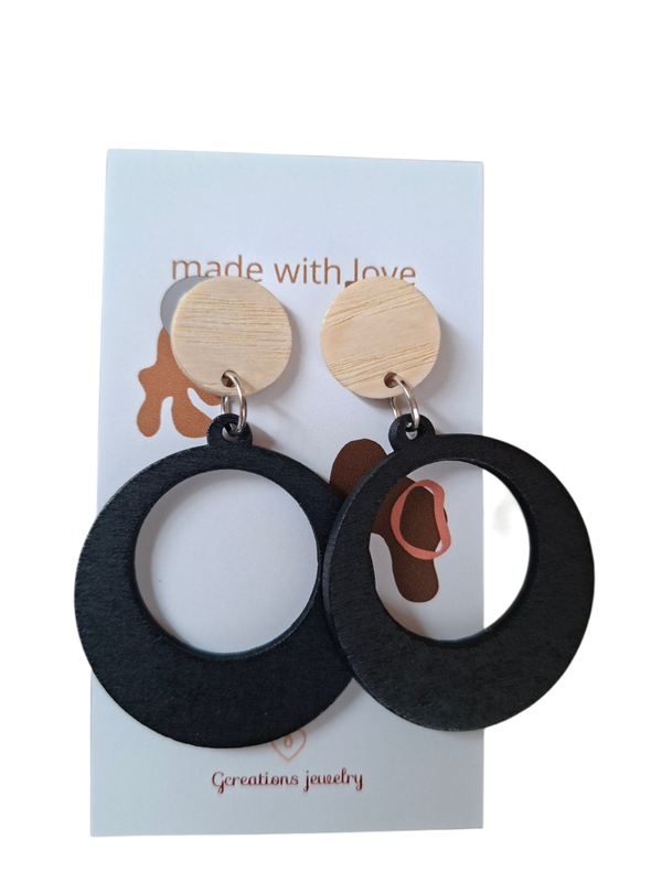 Wood black beige