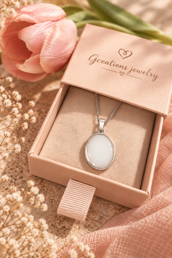 🤍 ovale moedermelkketting – Tijdloos zilver of goud