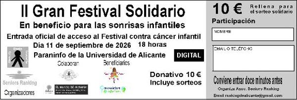 Entradas II Festival contra cáncer infantil