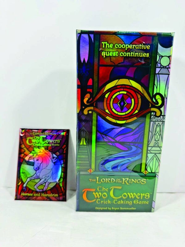 LORD OF THE RINGS TWO TOWERS TRICK-TAKING GAMES CON CARTA PROMO HORSES AND HARADRIM