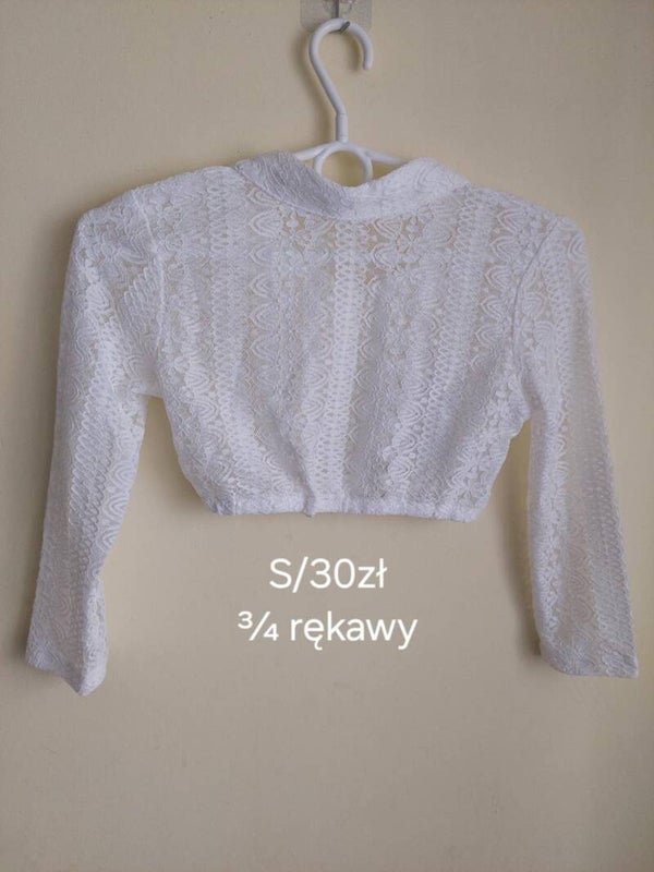 Top Koronkowy 3/4 Rękawy S
