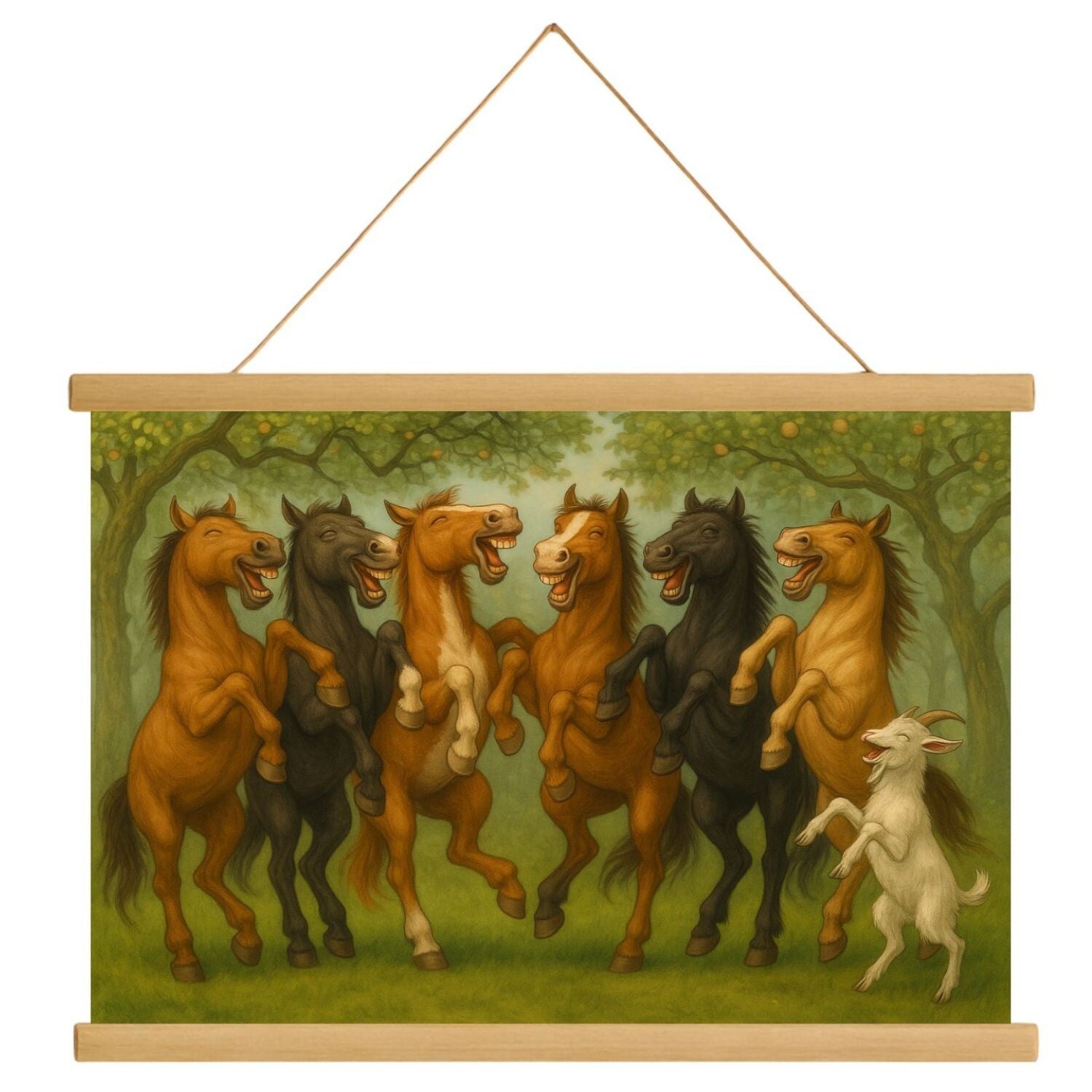 Schoolplaat "Dansende paarden"