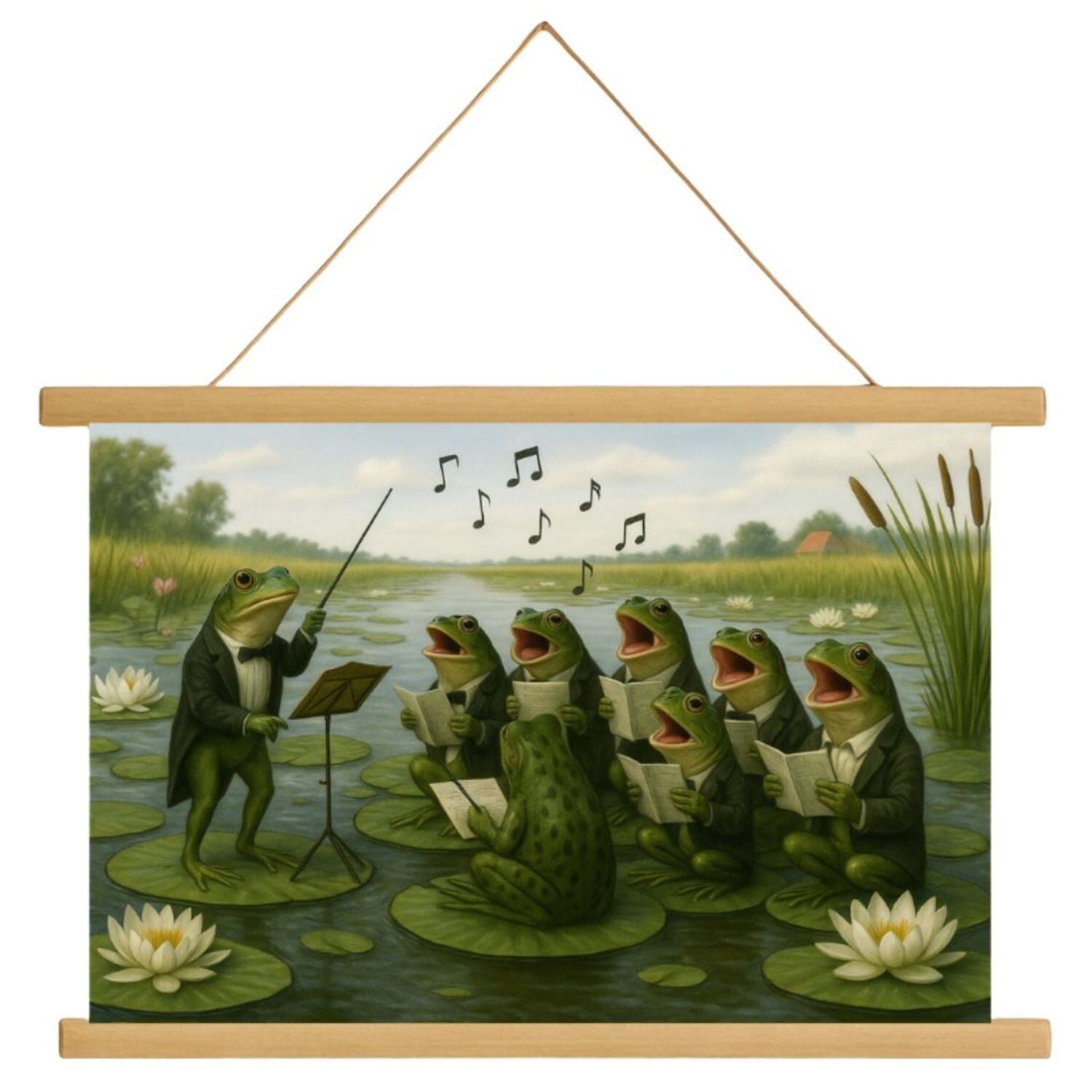 Schoolplaat "Kikkerkoor in het water"