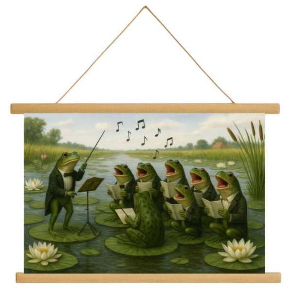 Schoolplaat "Kikkerkoor in het water"