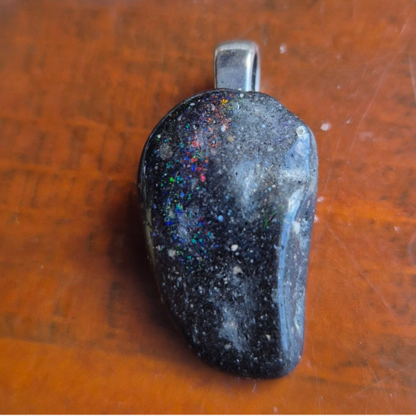 Opaal zwart hanger nr2723