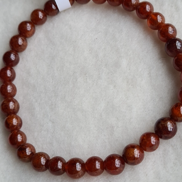 Hessoniet oranje granaat armband nr1548