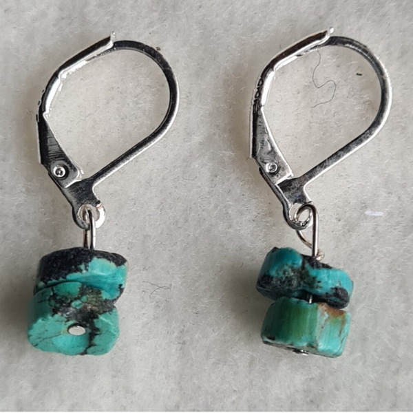 Turkoois oorhangers nr2003