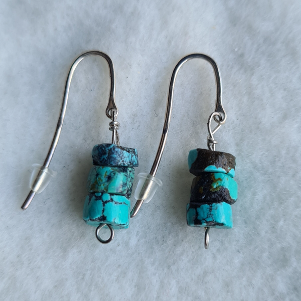 Turkoois oorhangers nr2102