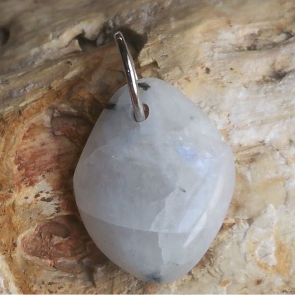 Maansteen regenboog hanger nr663