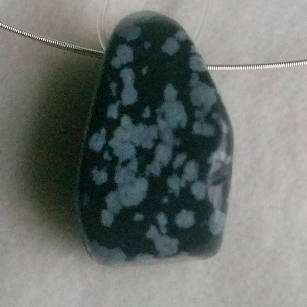 Obsidiaan Sneeuwvlok hanger nr471