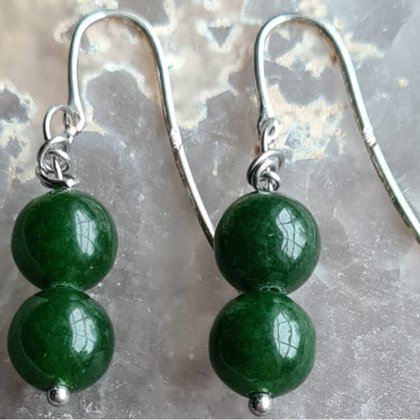 Jade oorhangers nr1248