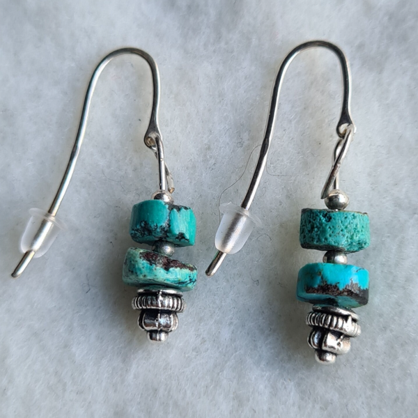 Turkoois oorhangers nr2093