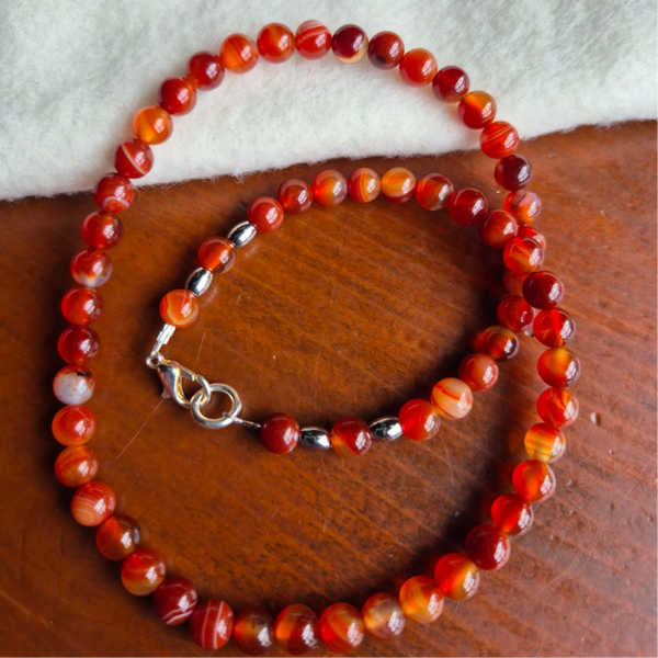 Carneool gekleurd ketting nr2597