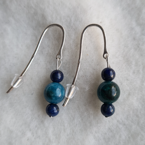 Apatiet lapis lazulI oorhangers nr2103
