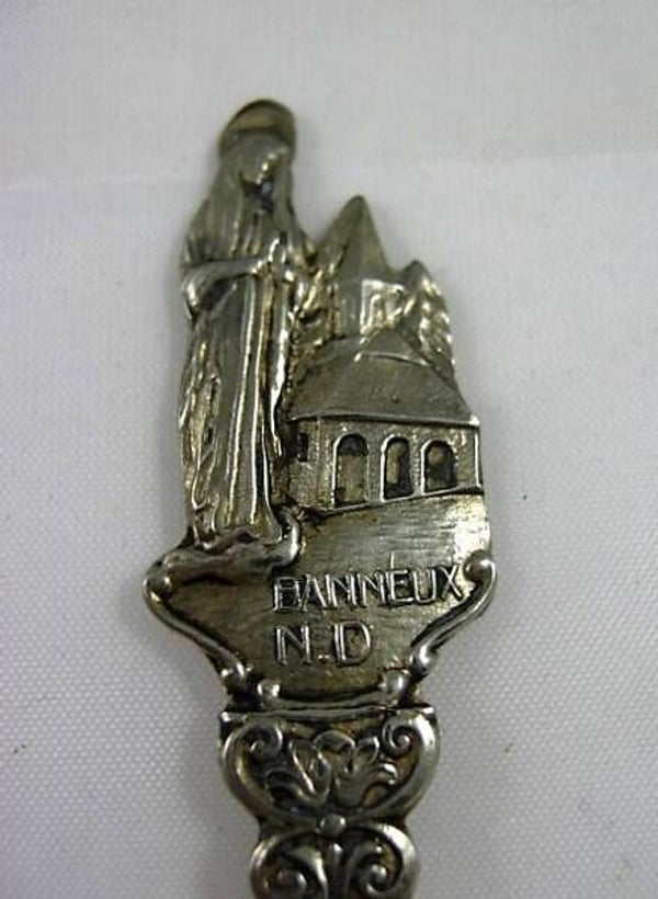 Prachtig verzilverd souvenirlepeltje Banneux N.D. - Maagd der Armen (2922)