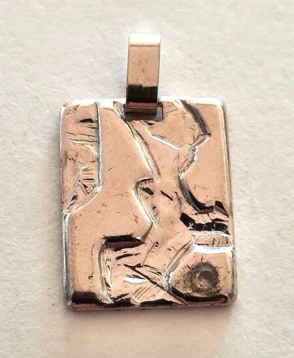 Abstracte zilveren hanger met zirkonia 925 Lindner Schmuck