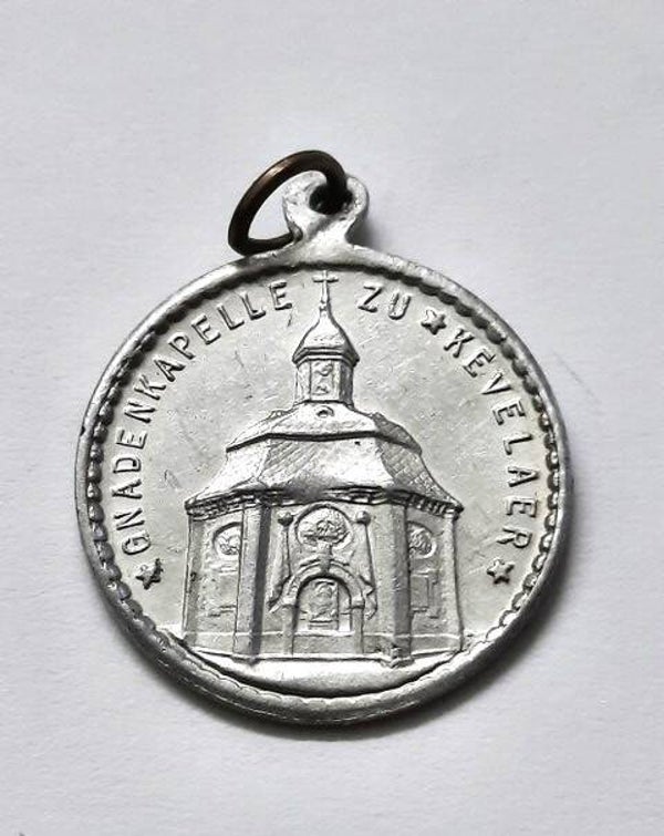 Antieke Aluminium Medaille Gnadenkapelle zu Kevelaer - Bedevaart