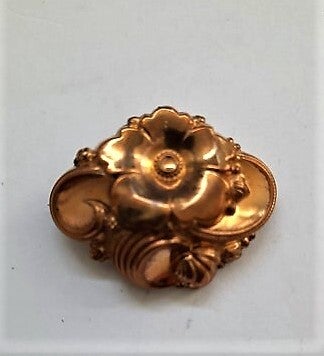 Antieke Biedermeier schuimgoud broche Floraalkunst