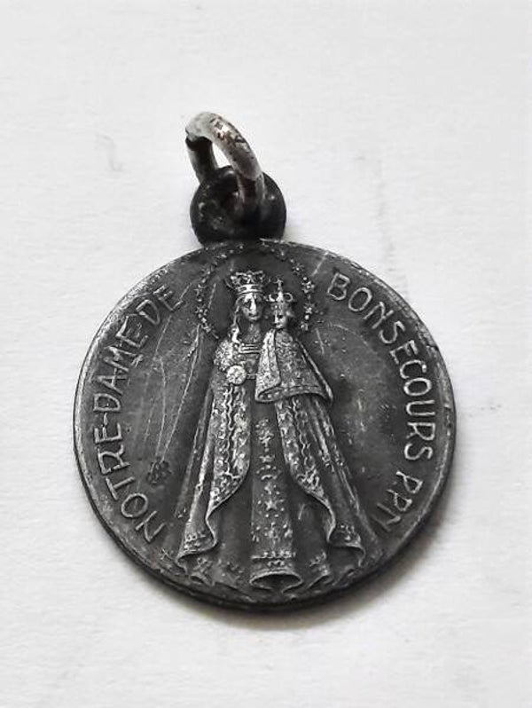 Antieke Religieuze Medaille – Église de Notre-Dame de Bonsecours