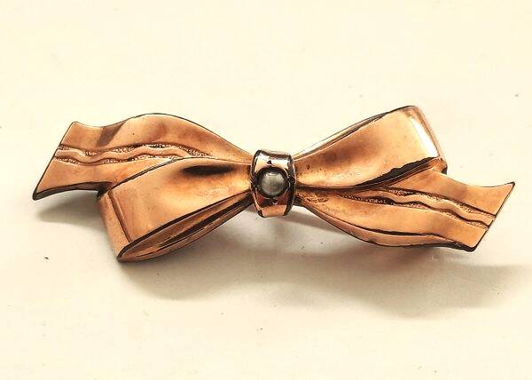 Antieke zilveren Strik broche, hanger Simons Bros SB