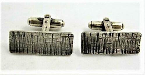 Art deco manchetknopen 800 zilver met meesterteken