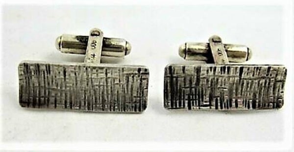 Art deco manchetknopen 800 zilver met meesterteken