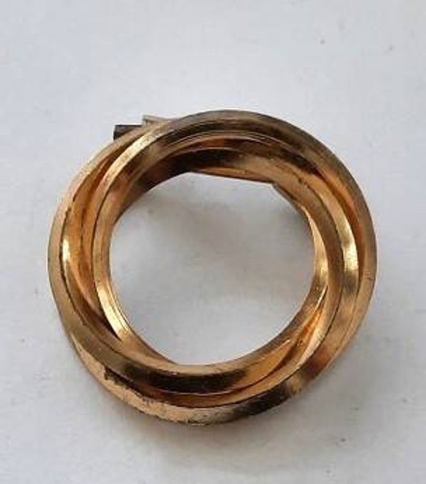 Chique goudkleurige vintage sjaalklem Trinity Design