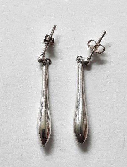 Elegante zilveren Druppel oorbellen 925