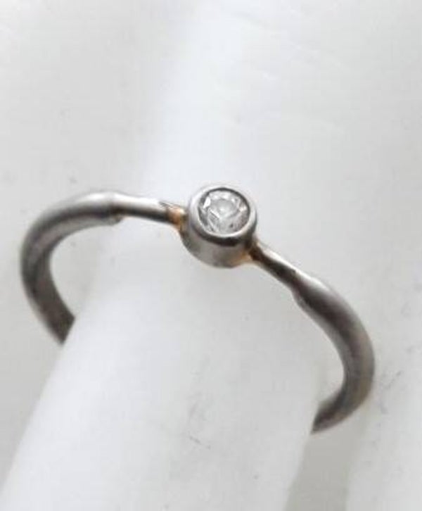 Elegante zilveren solitair ring 925
