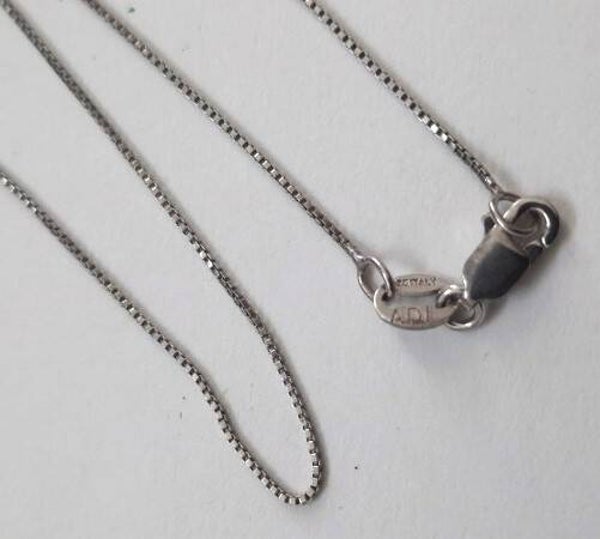 Elegante zilveren Venetiaanse ketting (ADI) 925. 45,5 cm