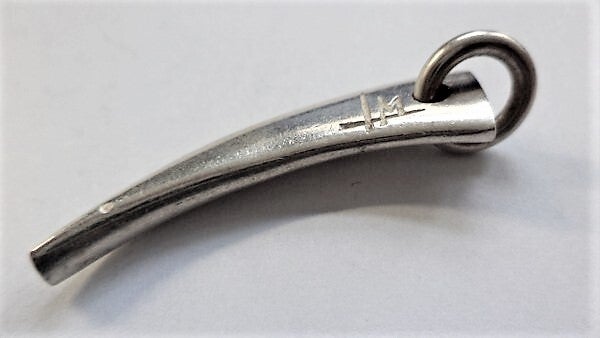 Vintage zilveren Italiaanse hoorn (cornicello) hanger W&T