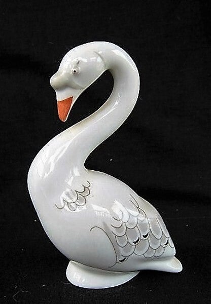 Holohaza - Porseleinen Zwaan – Hongarije – Mid-Century