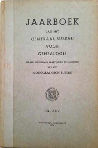 Jaarboek Centraal Bureau voor Genealogie '70, '71, '73, '81