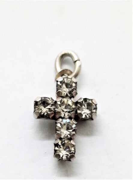 Klein maar fijn dit flonkerende hangertje kruisje, 925 KV