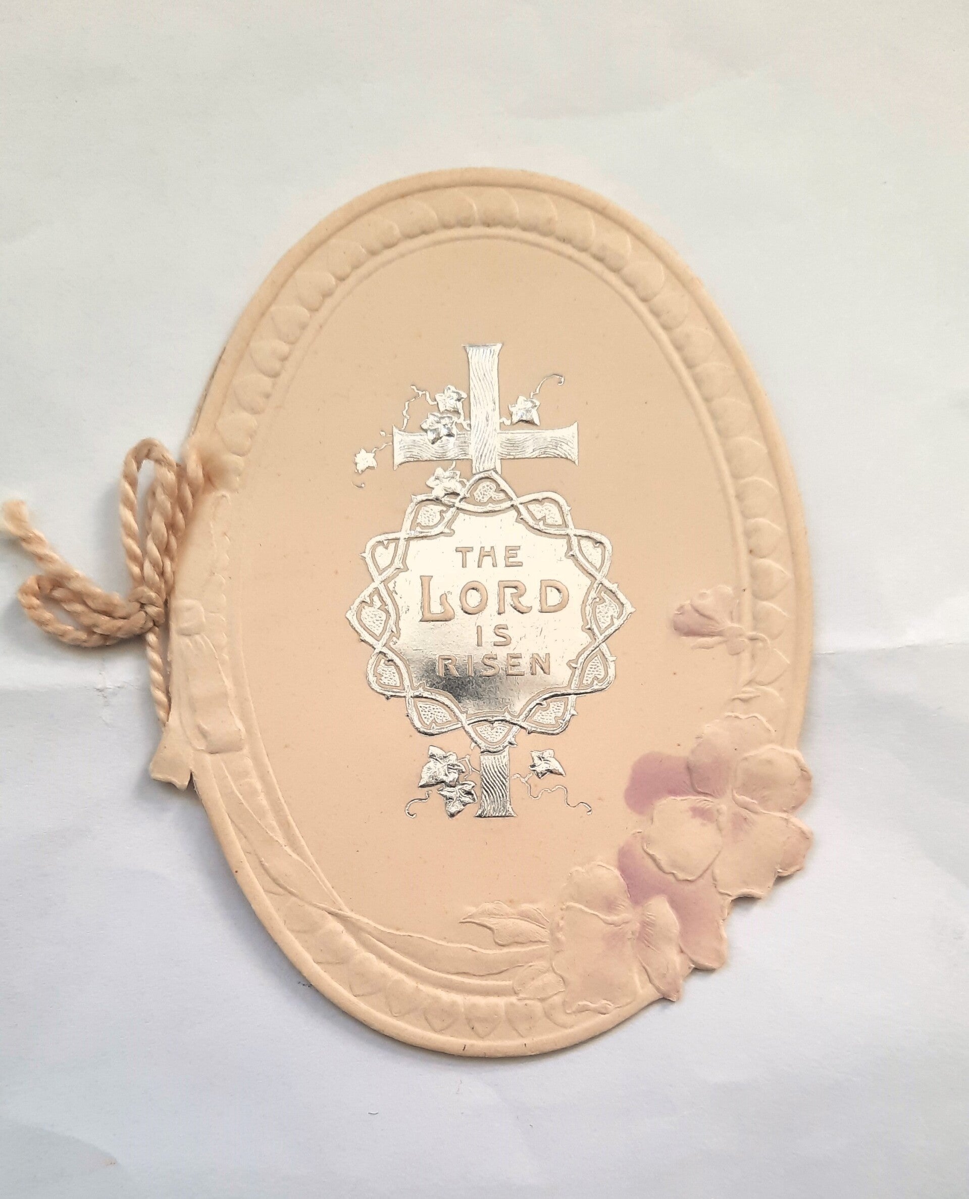 Leuk ovaal kaartje The Lord is risen