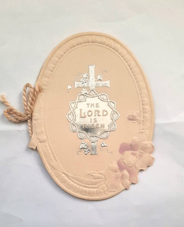 Leuk ovaal kaartje The Lord is risen