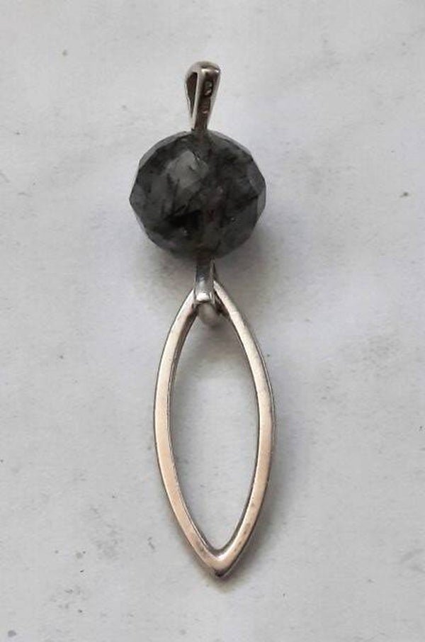 Prachtige zilveren hanger met Toermalijnkwarts - GL 925